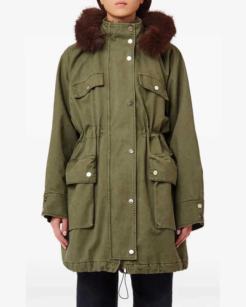 Liu Jo faux-fur trim parka - Grün Grün