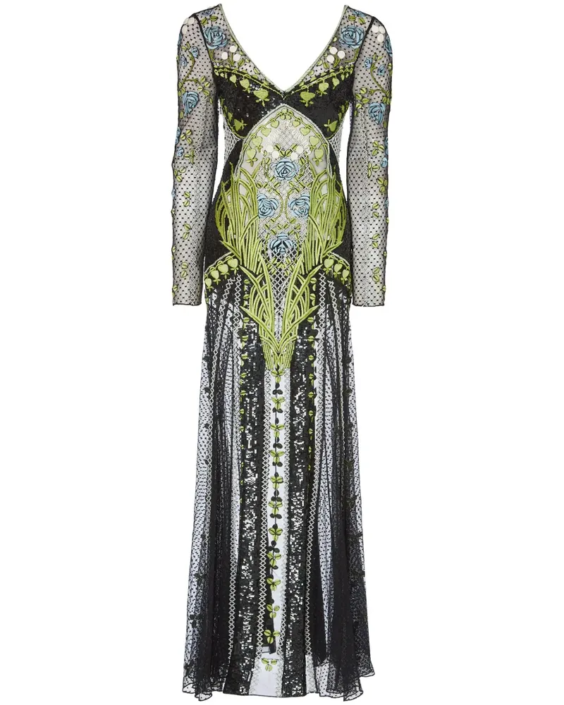 Temperley London Gigi Maxikleid - Schwarz Schwarz