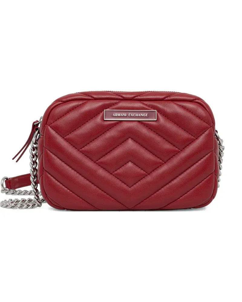 Armani Exchange quilted-pattern crossbody bag - Rot Rot