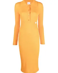 Patou Gestricktes Poloshirtkleid Orange