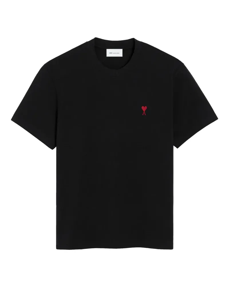 AMI Paris Ami de Coeur T-Shirt aus Bio-Baumwolle - Schwarz Schwarz