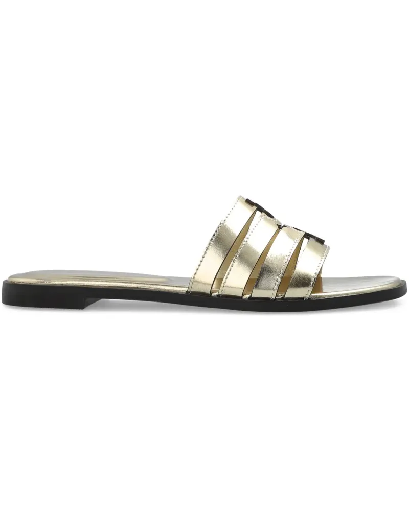 Tory Burch Slipper aus Leder - Gold Gold