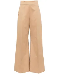 Carolina Herrera New York Weite Hose mit hohem Bund Nude