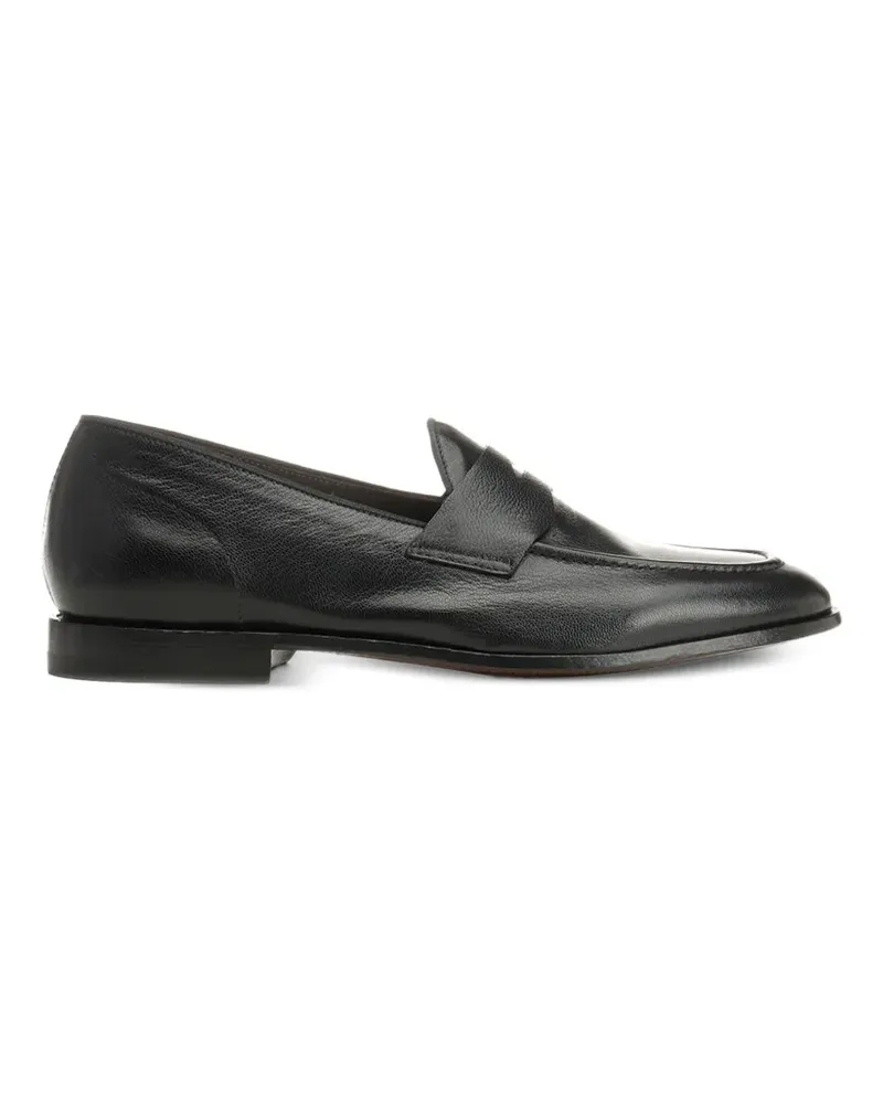 Al Duca D’Aosta 1902 Athens pebble-grain leather loafers - Schwarz Schwarz