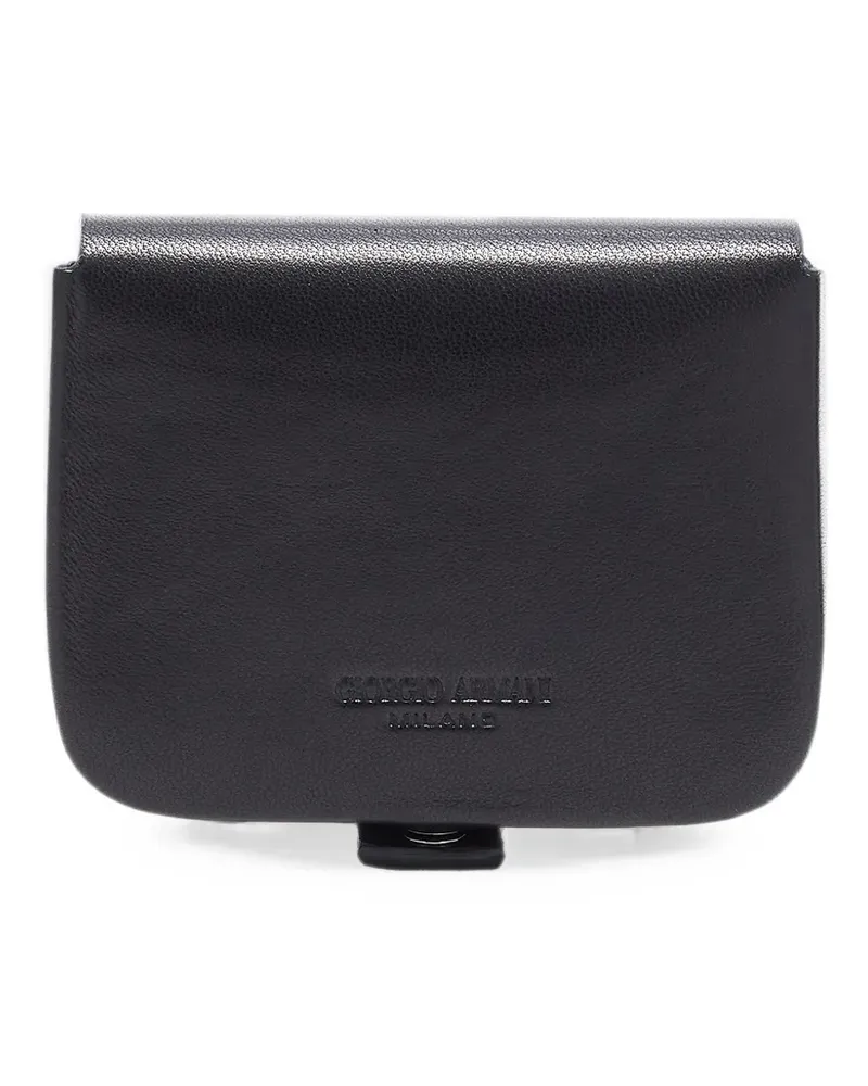 Giorgio Armani Portemonnaie mit Logo-Prägung - Schwarz Schwarz