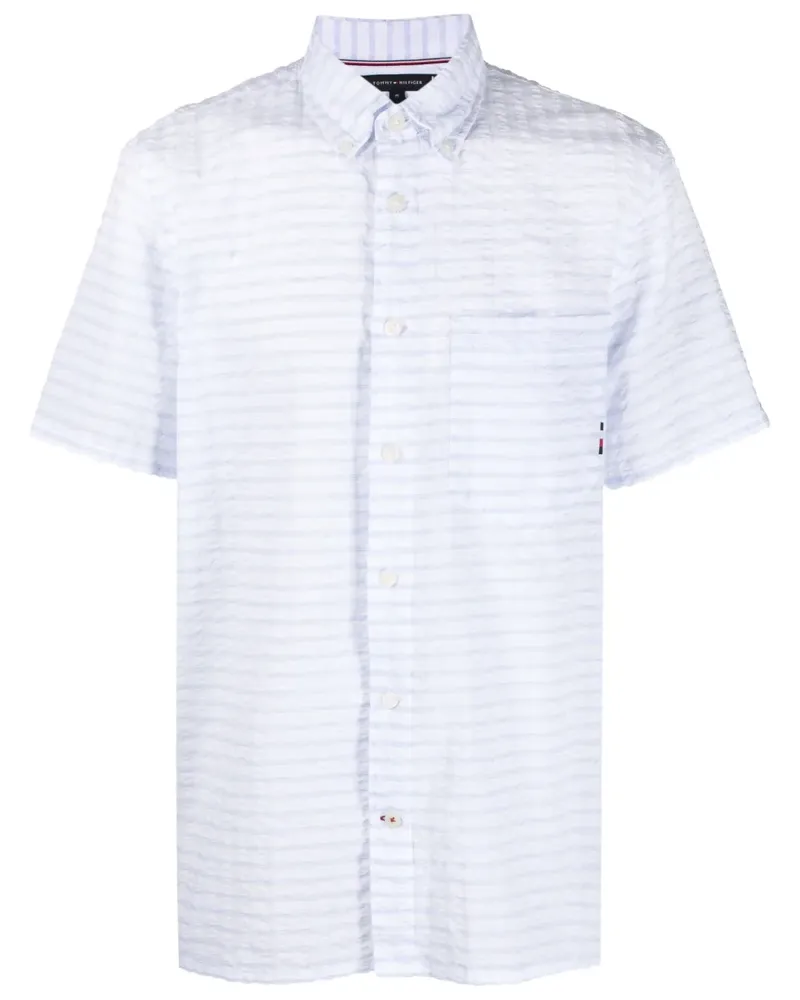 Tommy Hilfiger Strukturiertes Hemd - Weiß Weiß