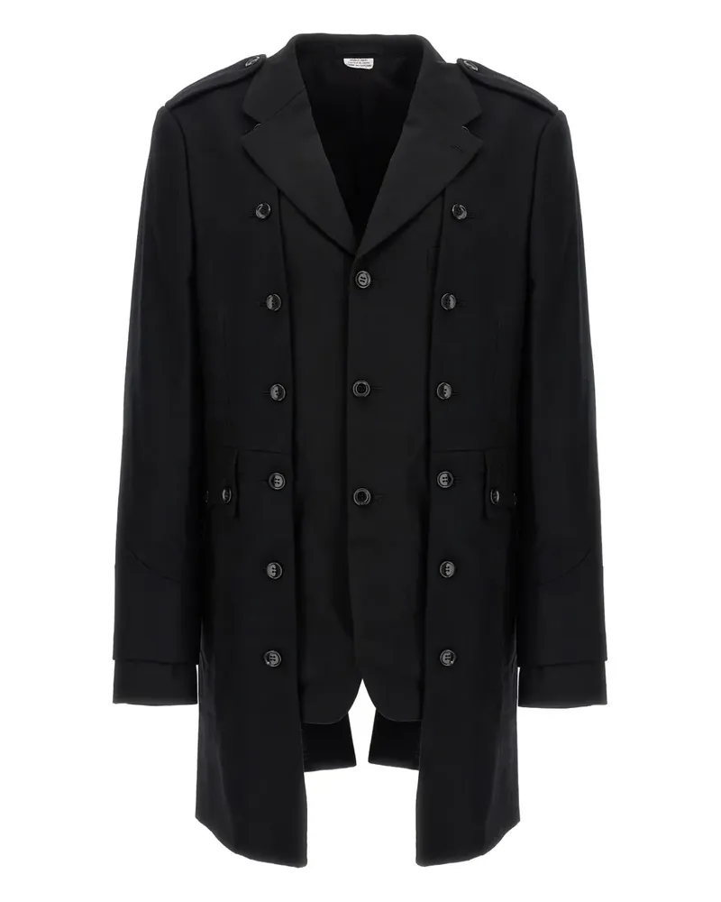 Comme des Garçons double-layer blazer coat - Schwarz Schwarz