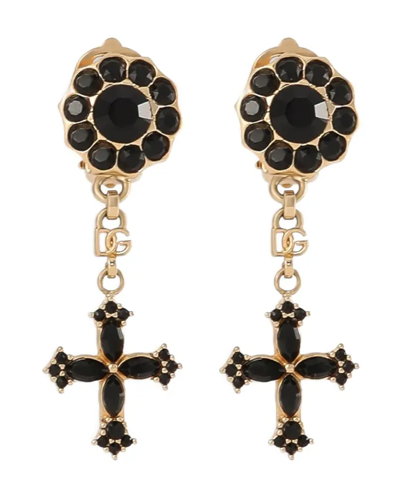 Dolce & Gabbana Ohrringe mit Strass - Gold Gold