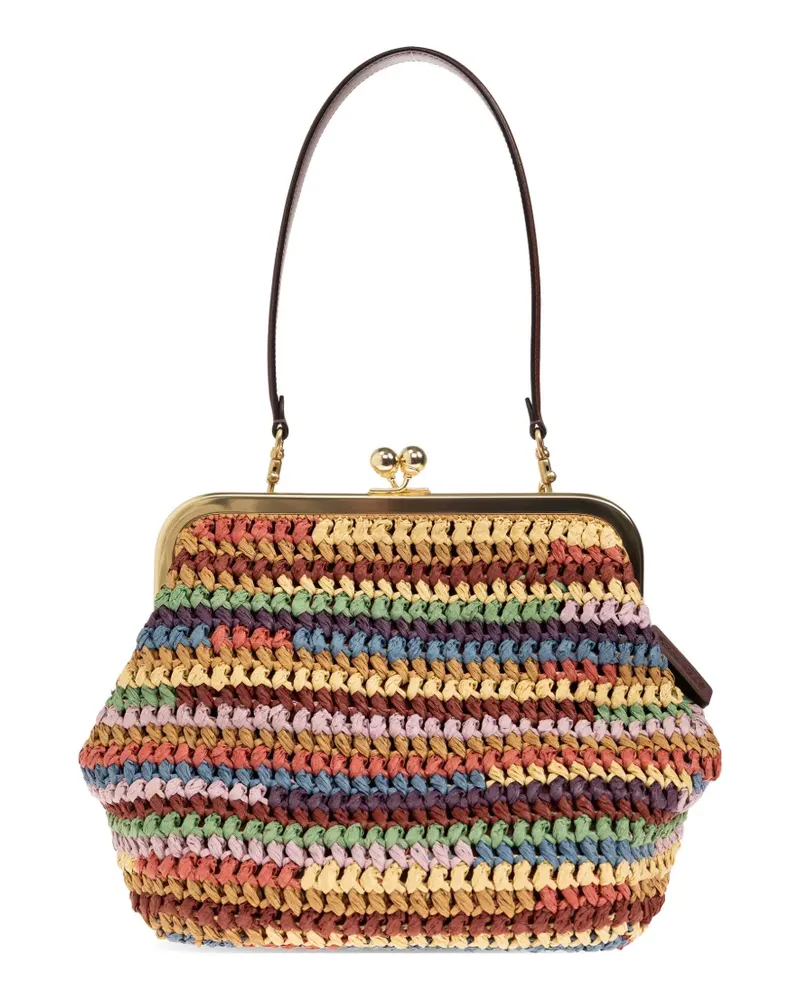 Coach 27 Kisslock Frame striped tote bag - Mehrfarbig Mehrfarbig