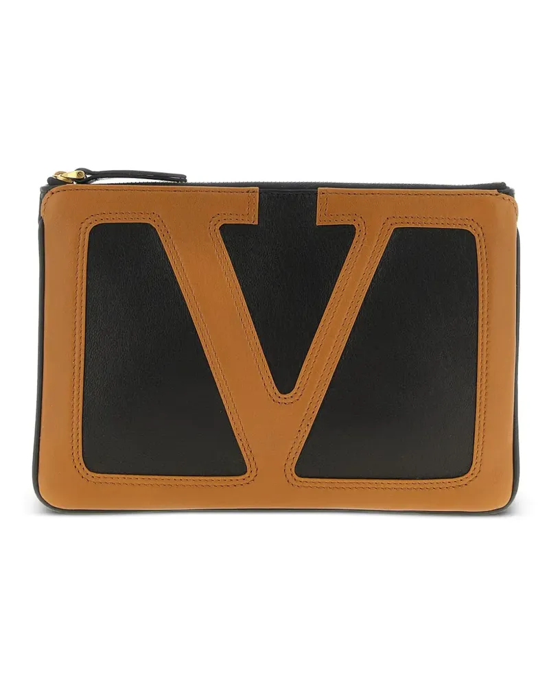 Valentino Garavani Superstar Clutch mit VLogo - Schwarz Schwarz