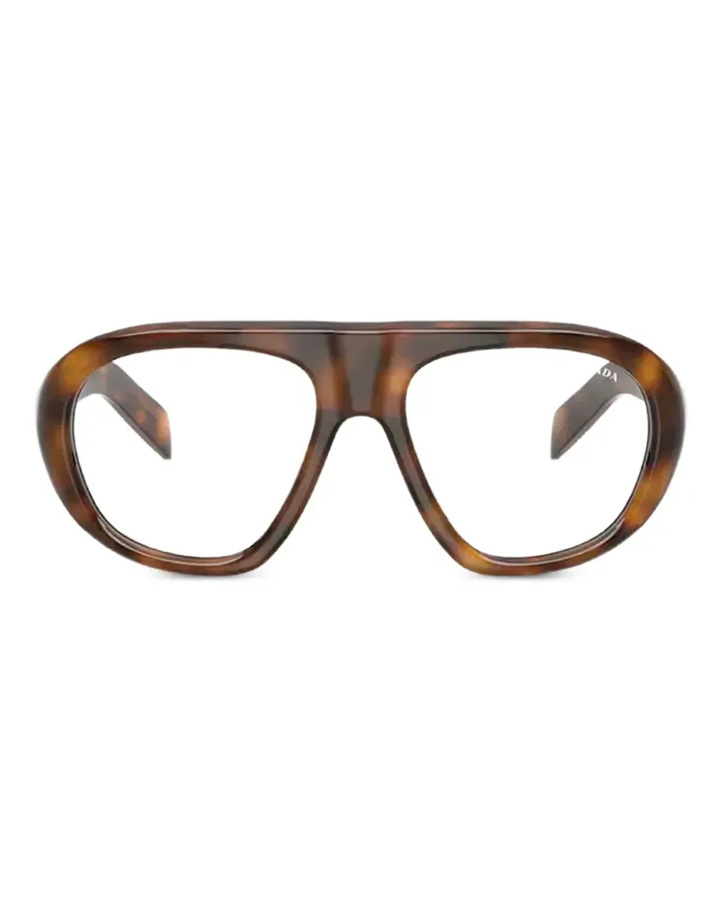 Prada Geometrische Sonnenbrille in Schildpattoptik - Braun Braun
