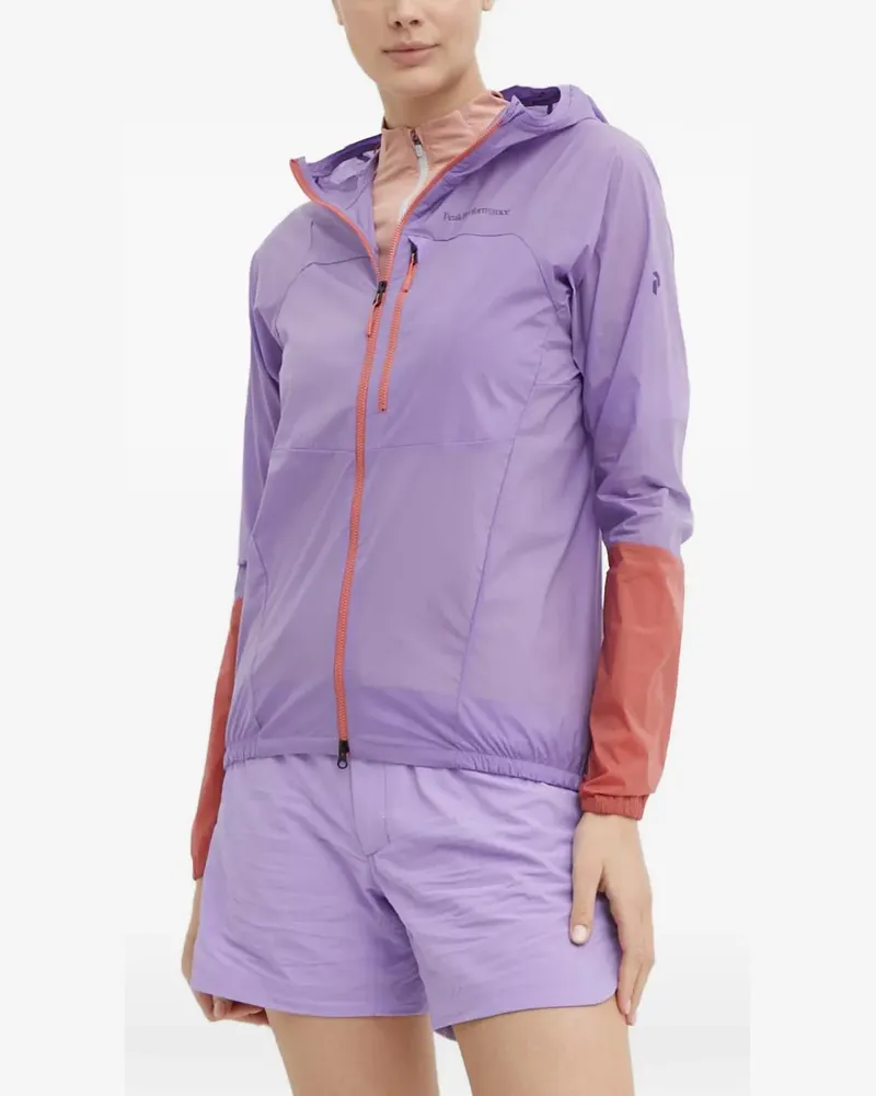 Peak Performance hooded colourblock jacket - Violett Violett