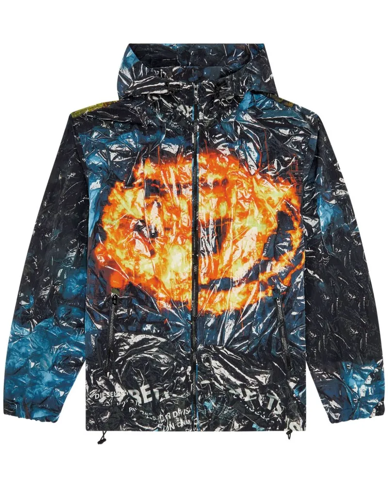 Diesel J-Warrett-Poster Kapuzenjacke - Blau Blau