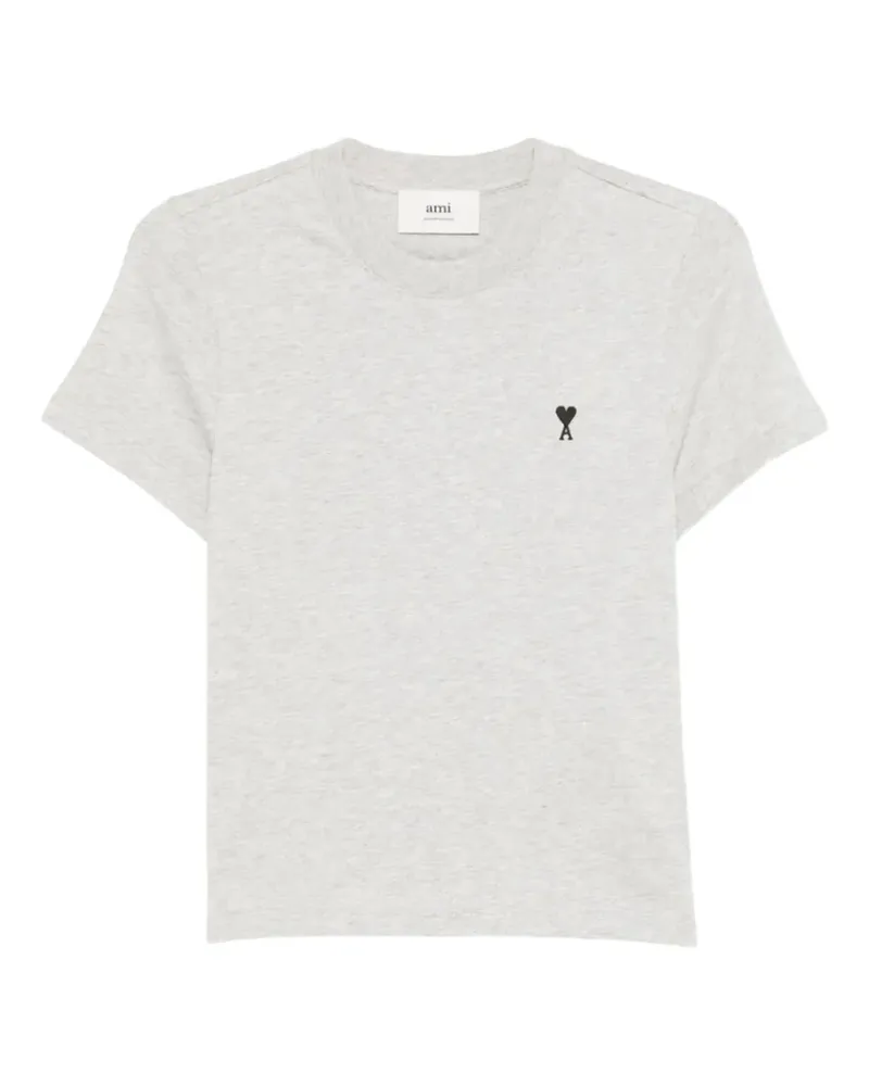 AMI Paris T-Shirt mit Logo - Grau Grau