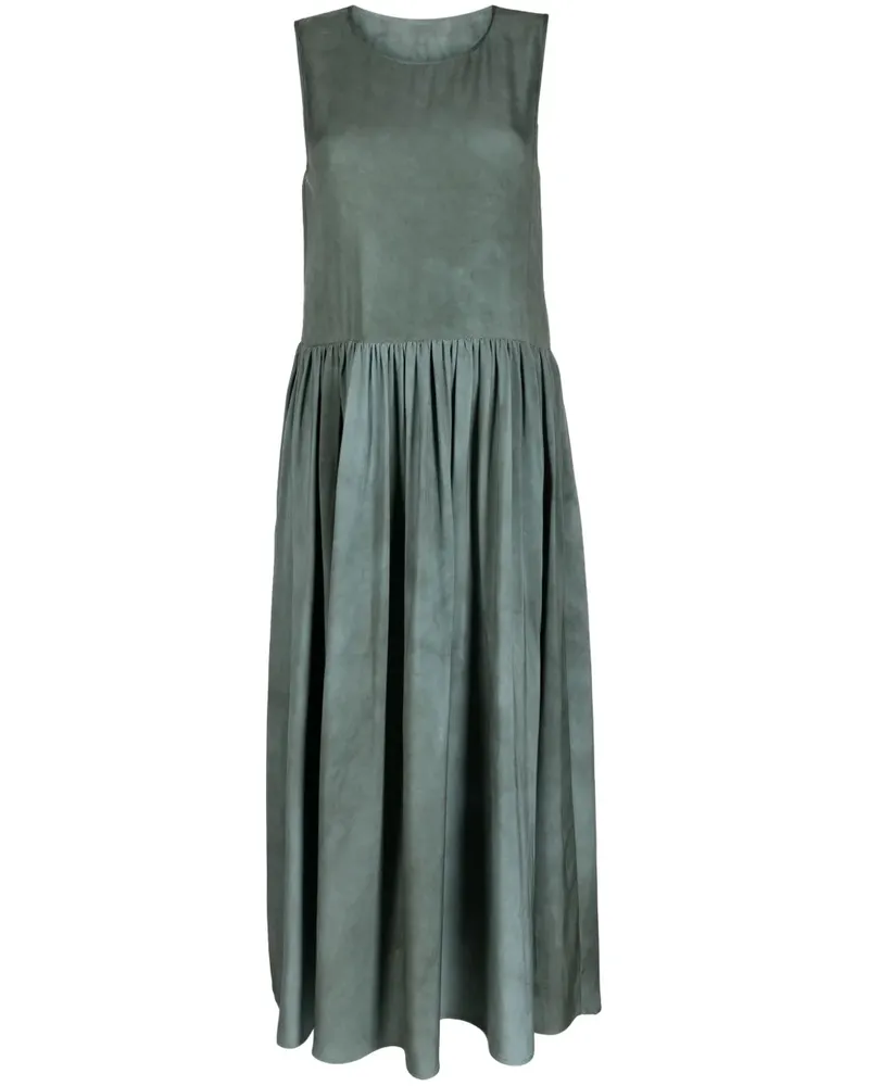 Uma Wang Midikleid in Distressed-Optik - Grün Grün