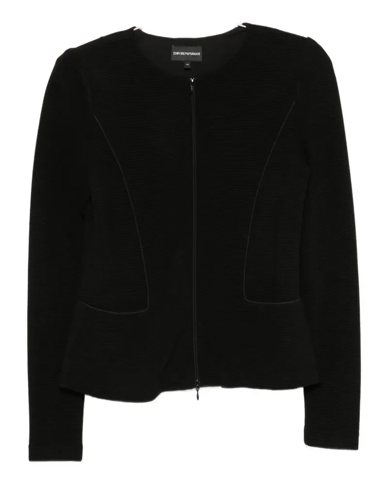 Emporio Armani Jacke mit Reißverschluss - Schwarz Schwarz