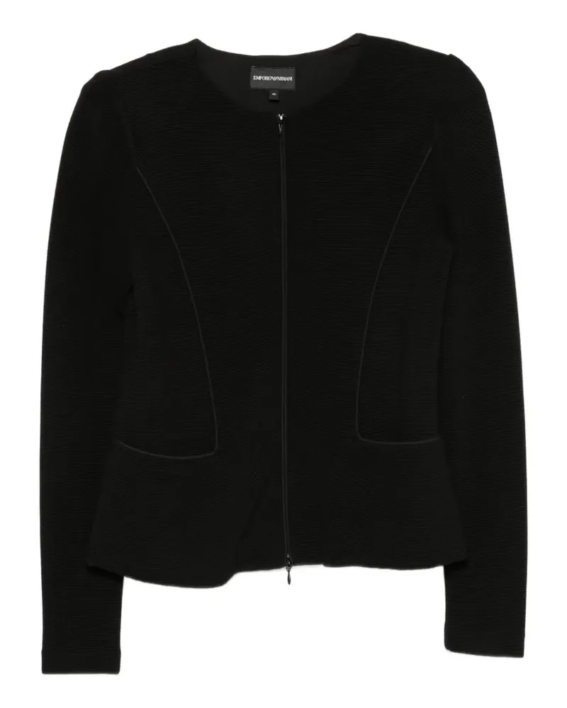 Emporio Armani Jacke mit Reißverschluss - Schwarz Schwarz