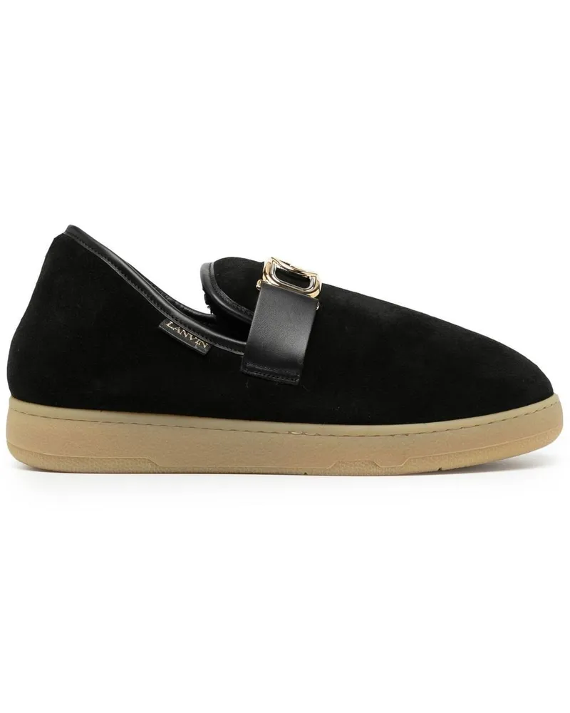 Lanvin Slipper in Samtoptik - Schwarz Schwarz