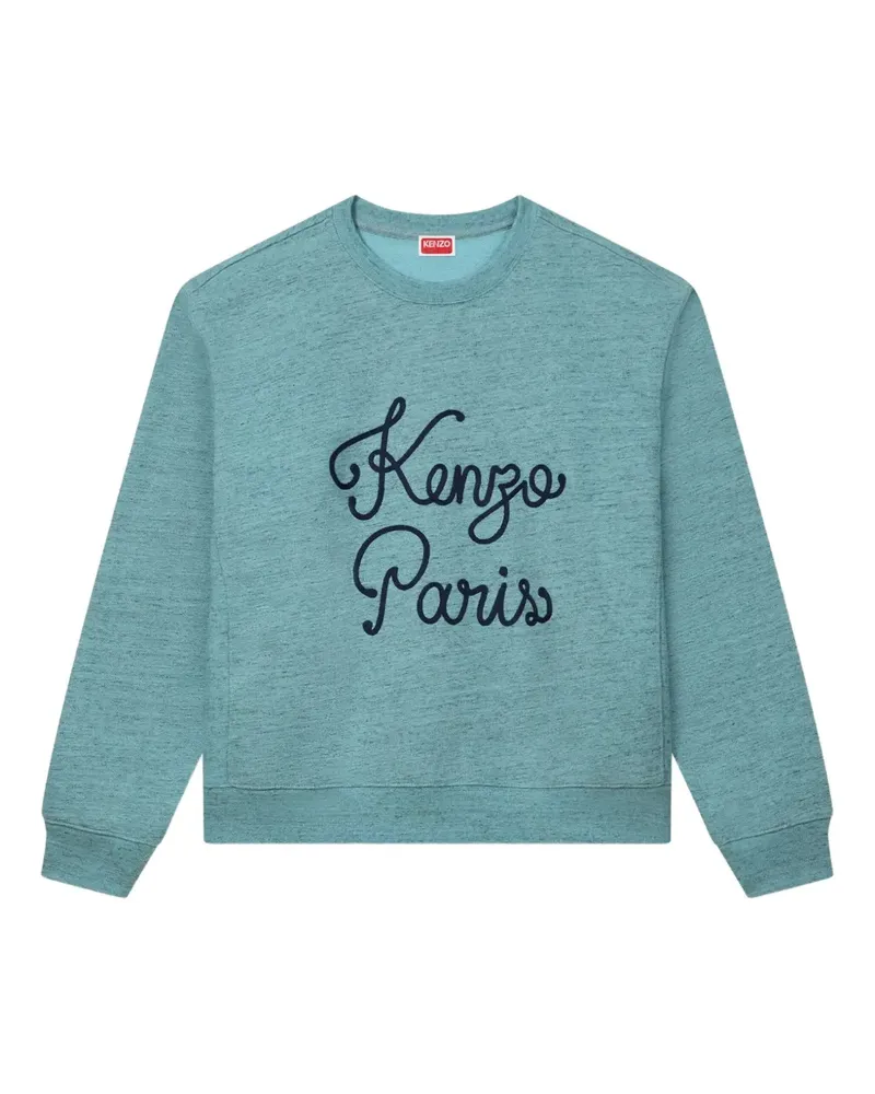 Kenzo Paris Chainstitch-embroidered logo sweatshirt - Blau Blau