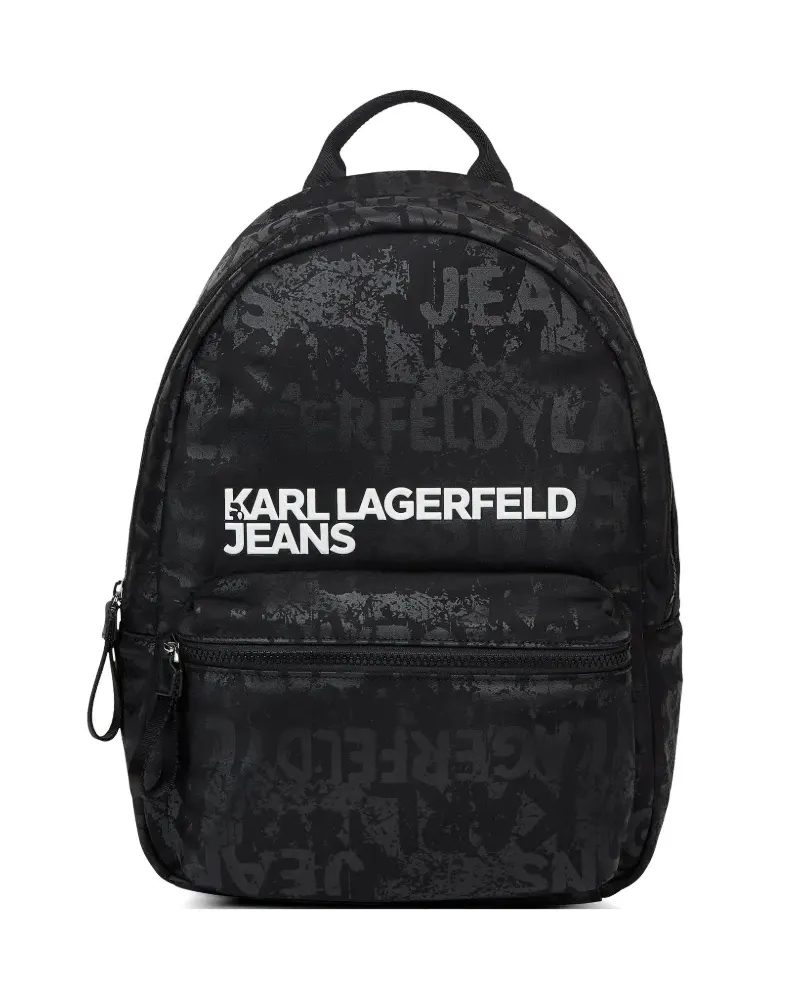 Karl Lagerfeld logo-print backpack - Schwarz Schwarz