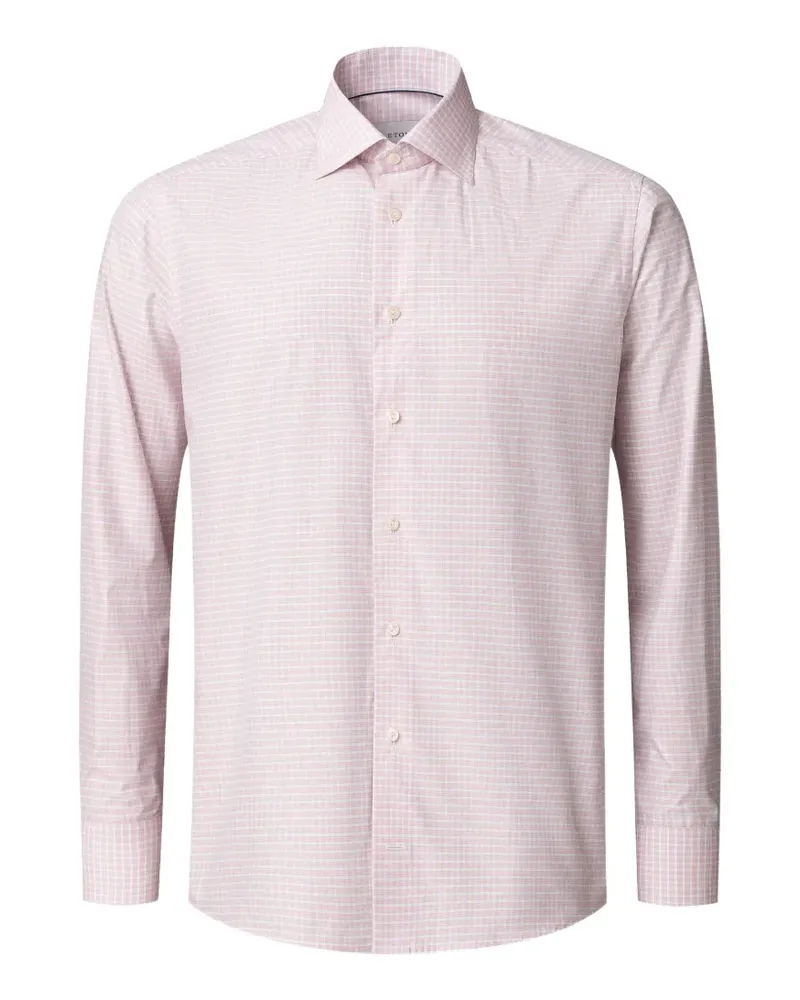 Eton check-pattern twill shirt - Rosa Rosa