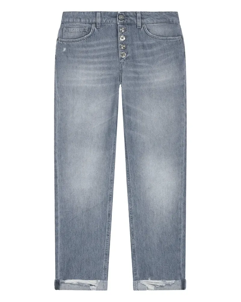 Dondup Button Hose im Distressed-Look - Grau Grau