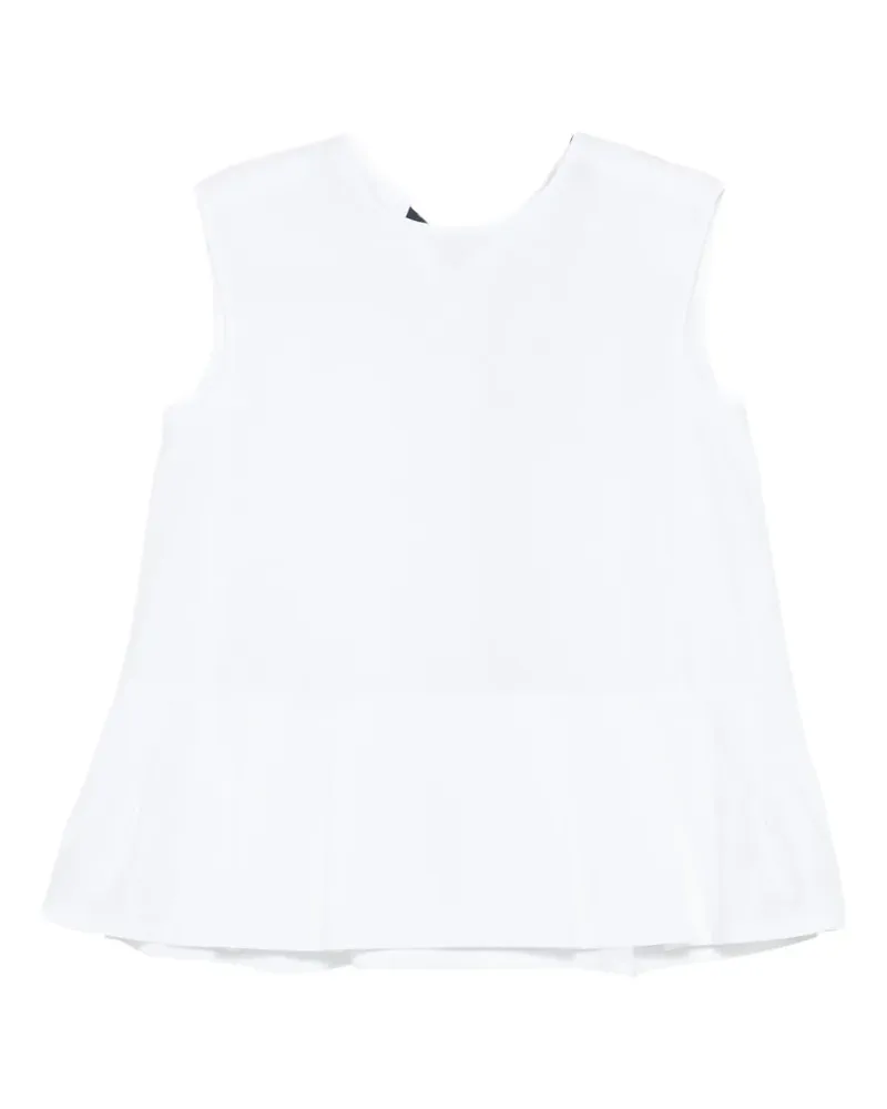 Max Mara Bluse mit Falten - Weiß Weiß