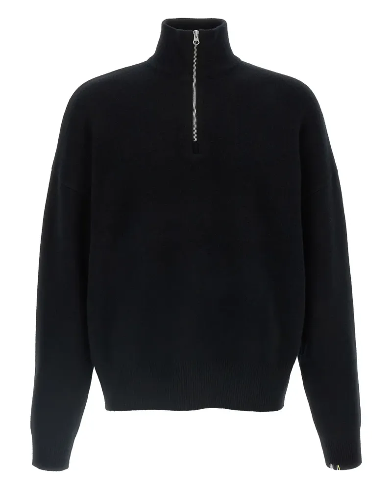 extreme cashmere Pullover mit kurzem Reißverschluss - Schwarz Schwarz
