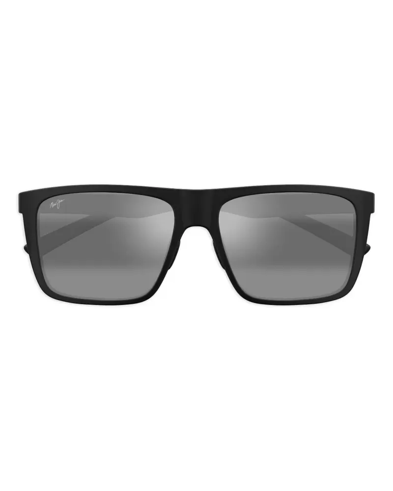 Maui Jim Honokalani Sonnenbrille mit eckigem Gestell - Schwarz Schwarz