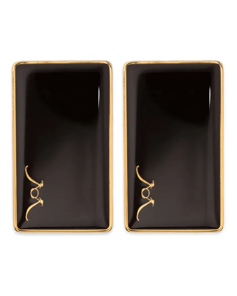 Rowen Rose logo-detail earrings - Gold Gold