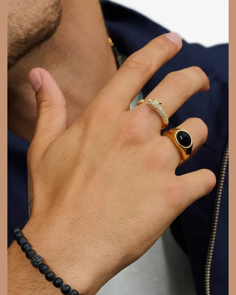 Nialaya Ring mit Kristallen - Gold Gold