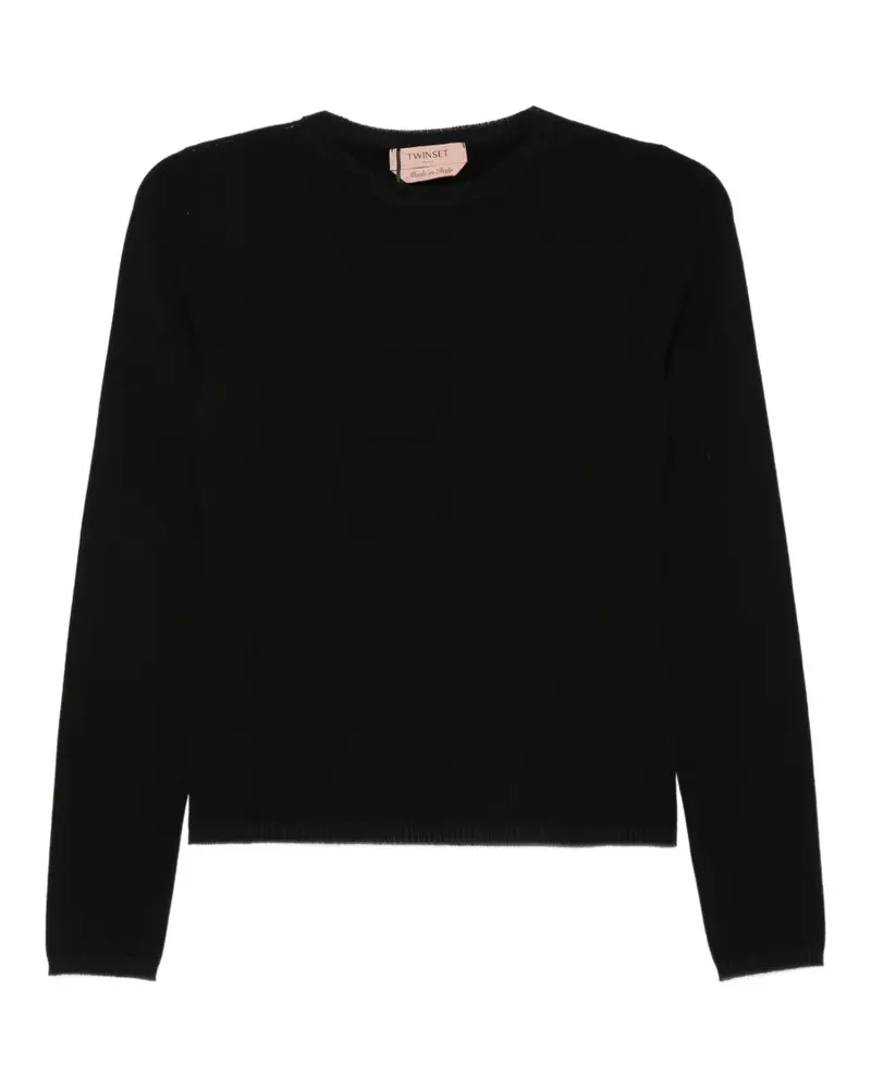 Twin-Set crew-neck long-sleeve sweater - Schwarz Schwarz