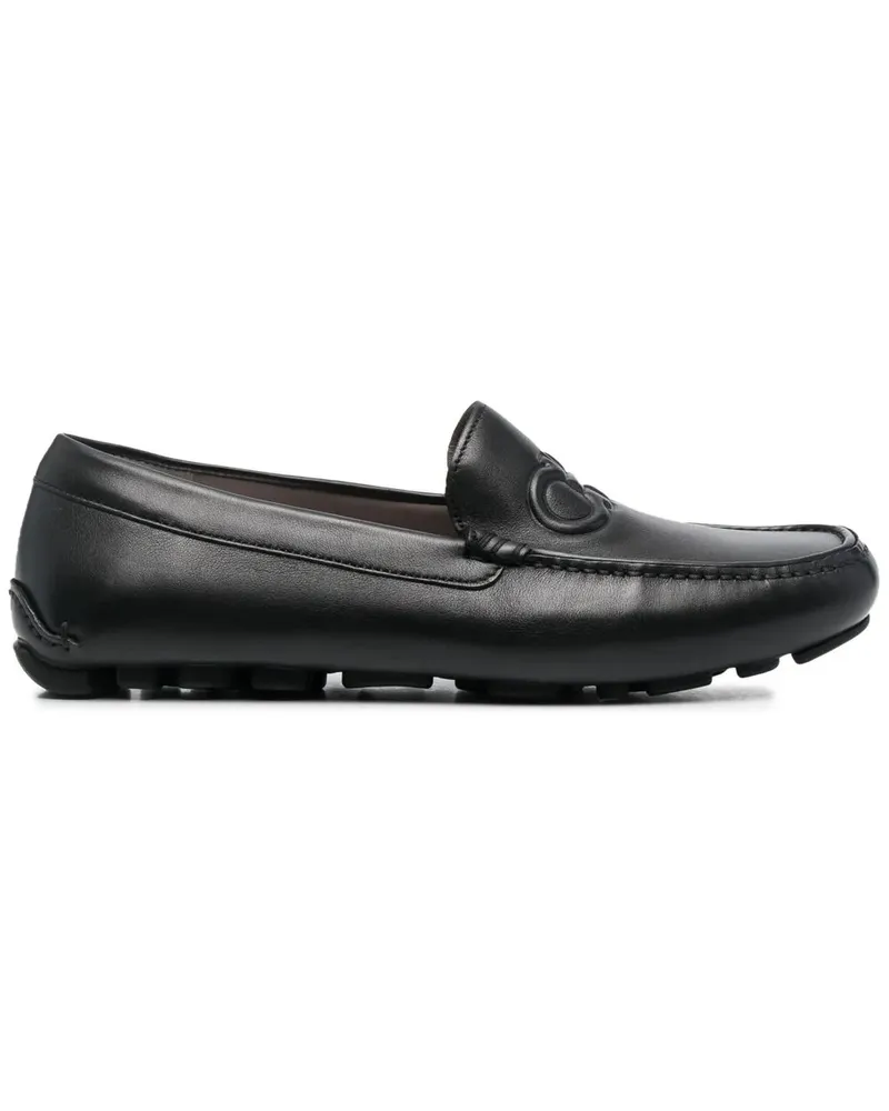 Ferragamo Loafer mit Gancini-Prägung - Schwarz Schwarz
