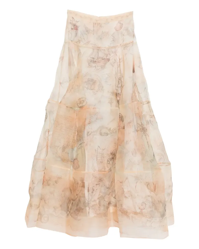 Zimmermann Rebellion Lantern Maxirock - Nude Nude