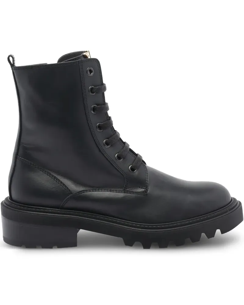 Via Roma 15 Stiefel mit Schnürung 50mm - Schwarz Schwarz