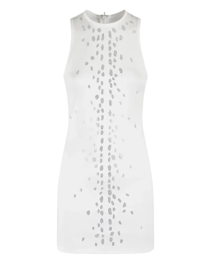 David Koma Verziertes Kleid ohe Ärmel - Weiß Weiß