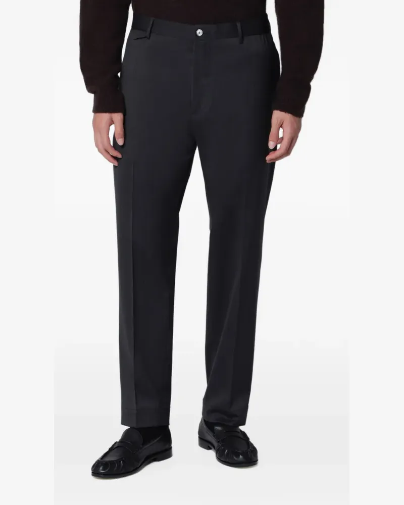 Biagio Santaniello pressed-crease straight-leg trousers - Grau Grau