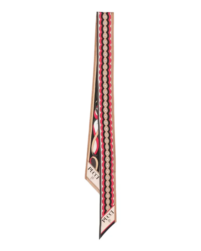 Emilio Pucci abstract-pattern scarf - Nude Nude