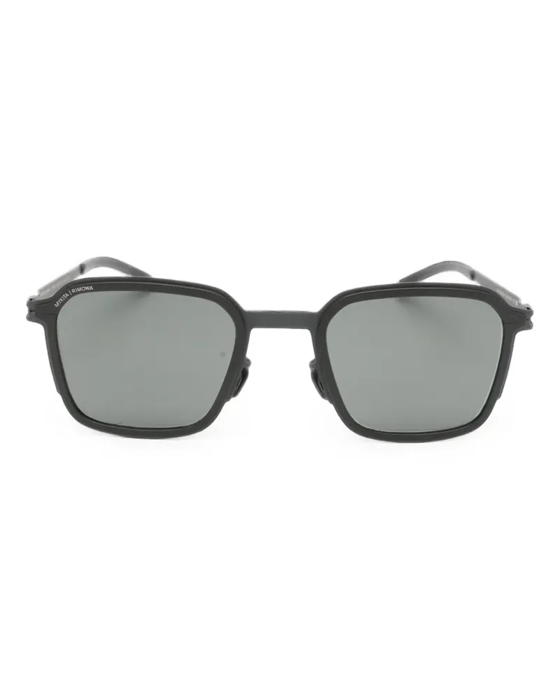 Mykita Eckige MR002 AL4 Sonnenbrille - Schwarz Schwarz