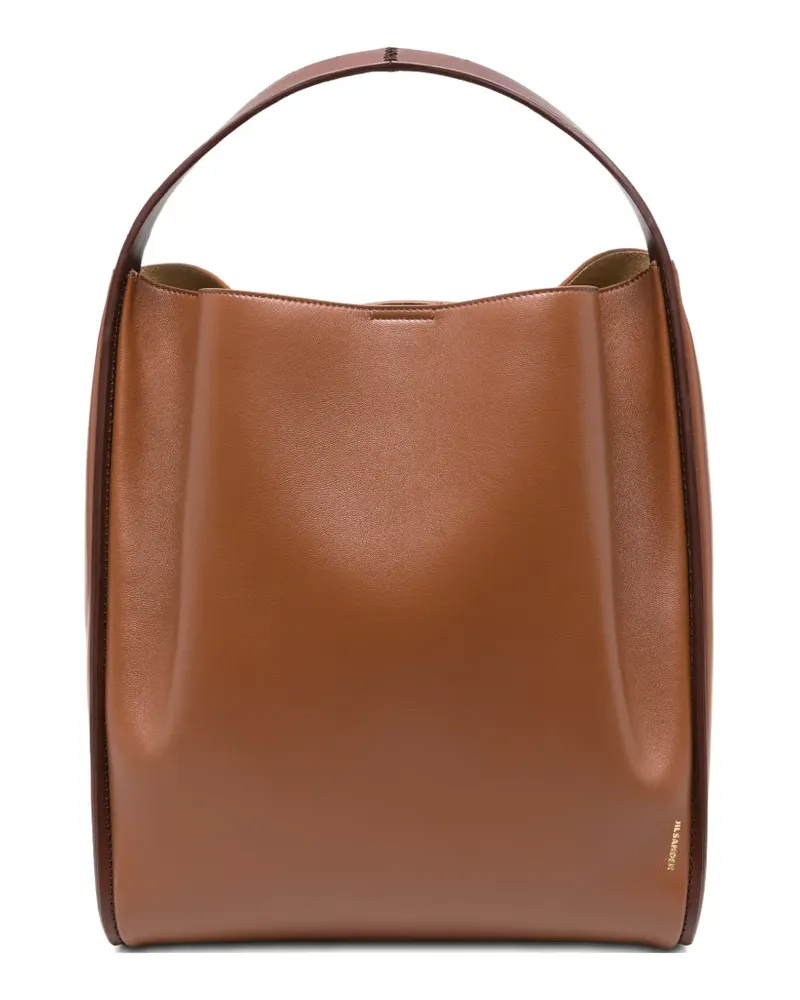 Jil Sander Pivot leather tote bag - Braun Braun