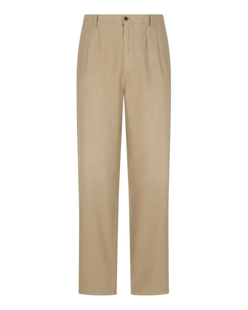 Maison Margiela pleated cotton trousers - Nude Nude