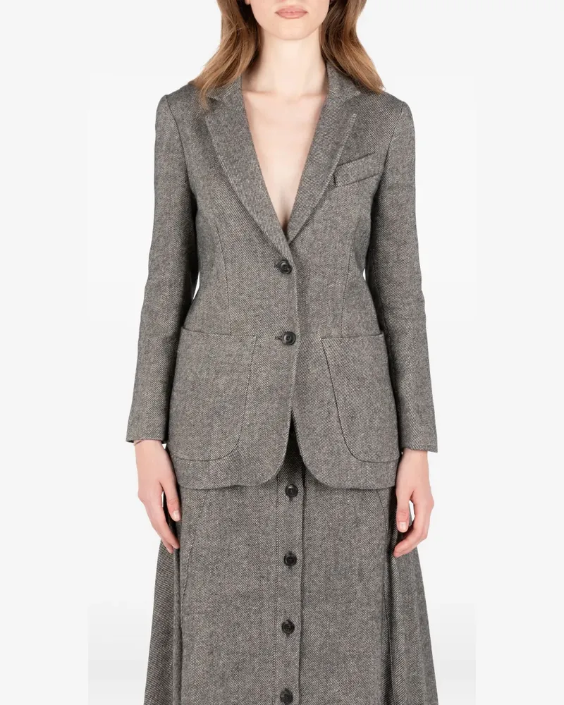Société Anonyme Jacke mit Fischgrätenmuster - Grau Grau