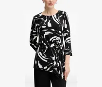 Oberteil mit grafischem Print - Schwarz