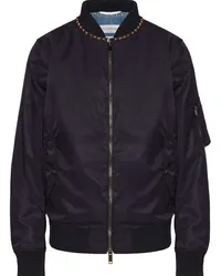 Valentino Garavani Bomberjacke mit Rockstud-Nieten Blau