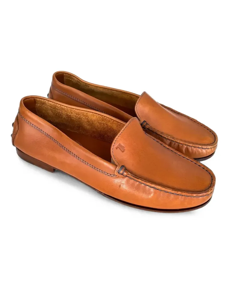 TOD'S Gommino Loafer mit Monogramm-Prägung - Braun Braun