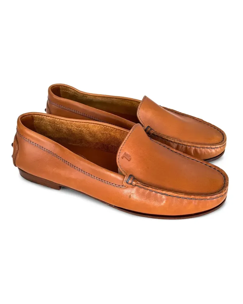 TOD'S Gommino Loafer mit Monogramm-Prägung - Braun Braun