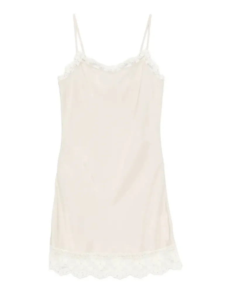 The Garment Darling lace-trim mini dress - Nude Nude
