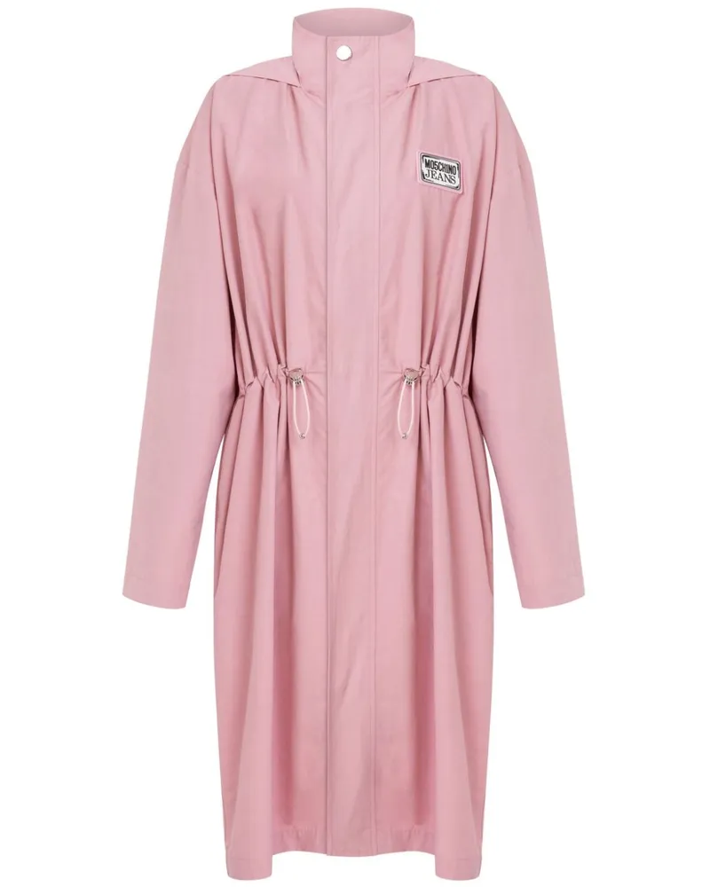 Moschino Parka mit Logo-Patch - Rosa Rosa
