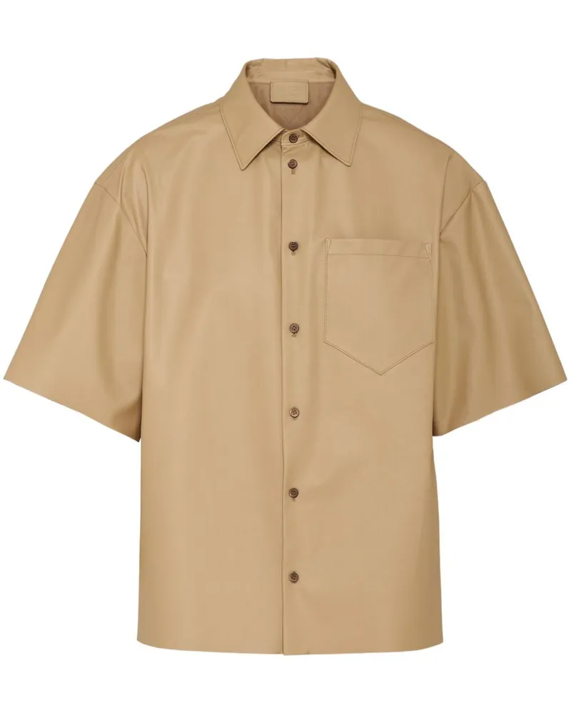 Prada Hemd aus Leder - Nude Nude