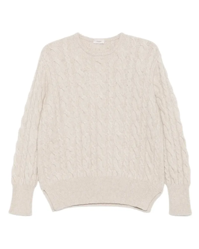 AGNONA Pullover mit Zopfmuster - Nude Nude